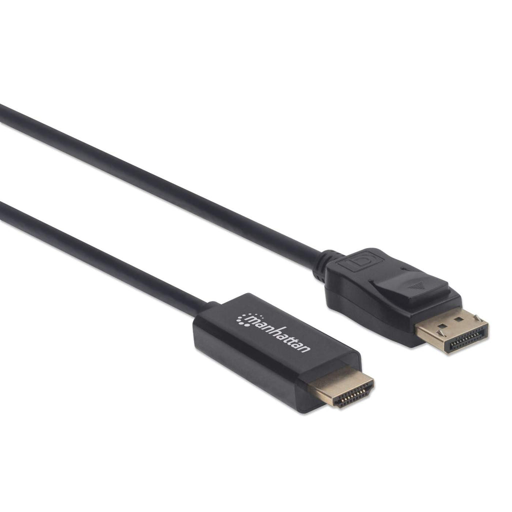 Manhattan DisplayPort 1.1 naar HDMI kabel, 1080p@60Hz, 1 m, mannelijk naar mannelijk, met vergrendeling, niet bi-directioneel, zwart, 3 jaar garantie - Afbeelding 3