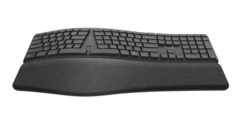 Trust Keyra Ergonomisch Draadloos Toetsenbord - Ergonomisch toetsenbord – USB en Bluetooth verbinding – QWERTY US International – Zwart - Afbeelding 4