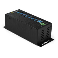 StarTech.com 7-Port USB 3.0 Hub met Power Adapter - Metalen Industriële USB-A Hub met ESD & 350W Overspanningsbeveiliging - Din Rail/Wand/Bureau Monteerbaar - High Speed USB 3.2 Gen 1 (5Gbps) Hub - Afbeelding 3