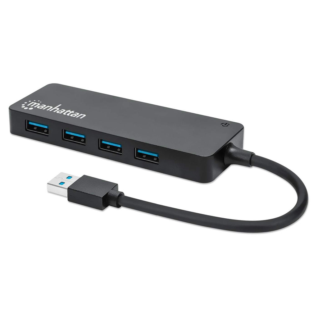 Manhattan USB-A 4-poorts hub, 4× USB-A, 5 Gbps (USB 3.0), USB-gevoed (geen externe voeding vereist), equivalent aan ST4300PBU3 & ST4300MINU3B - Afbeelding 2