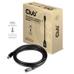 CLUB3D Mini DisplayPort to DisplayPort1.4 Extensie Cable 8K60Hz DSC1.2 HBR3 HDR M/F 1m - Afbeelding 4