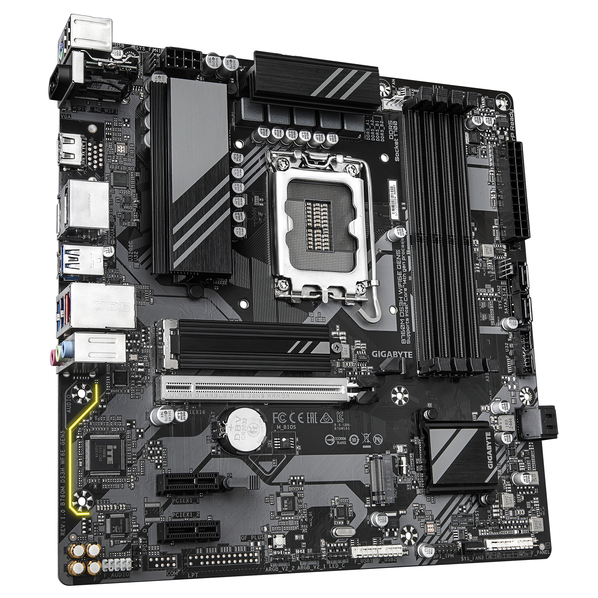 GIGABYTE B760M DS3H WIFI6E GEN5 Intel B760 Express LGA 1700 micro ATX - Afbeelding 4