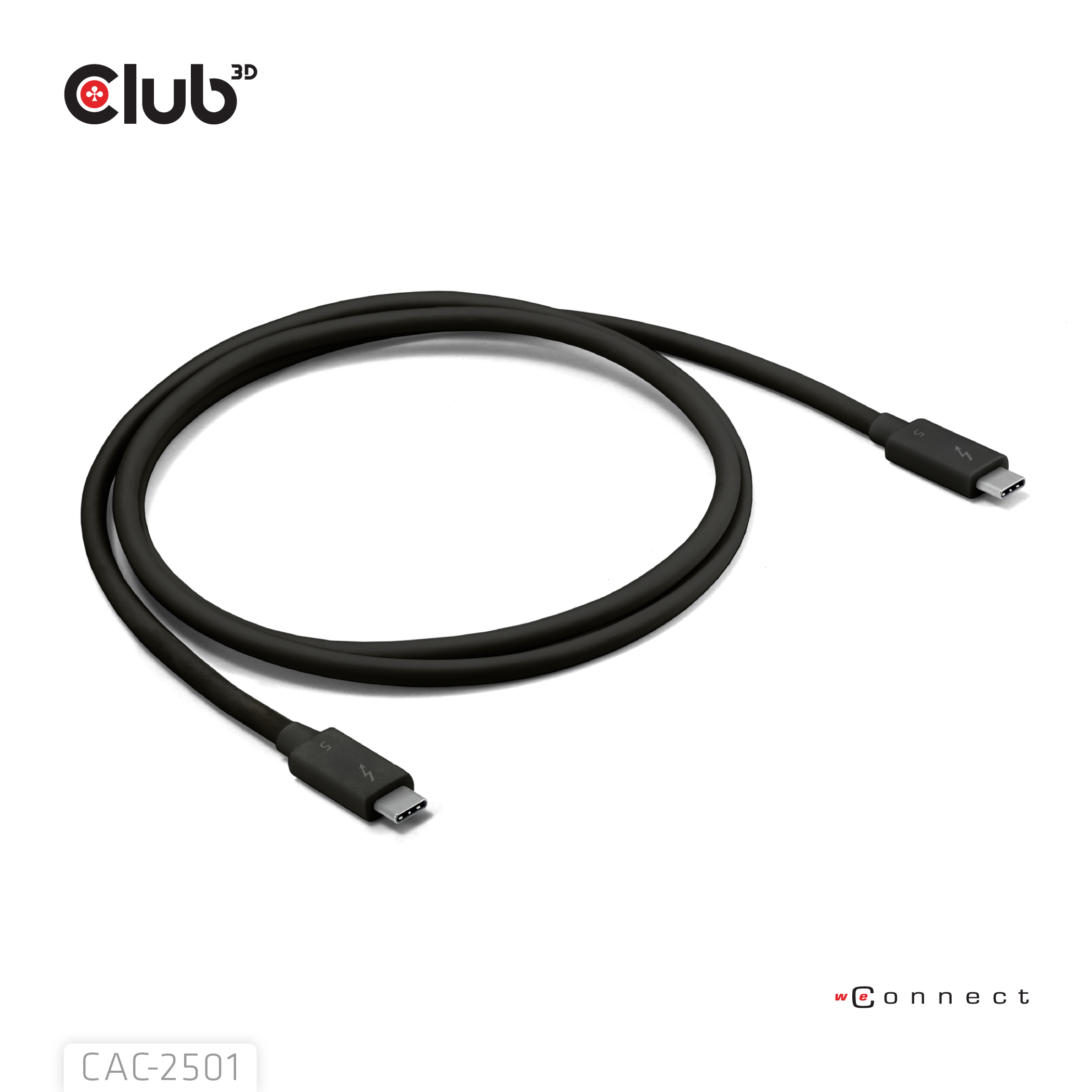 CLUB3D Thunderbolt™ 5 Gecertificeerd 8K240Hz 80/120 Gbps EPR 240 Watt Kabel M/M 1m - Afbeelding 8