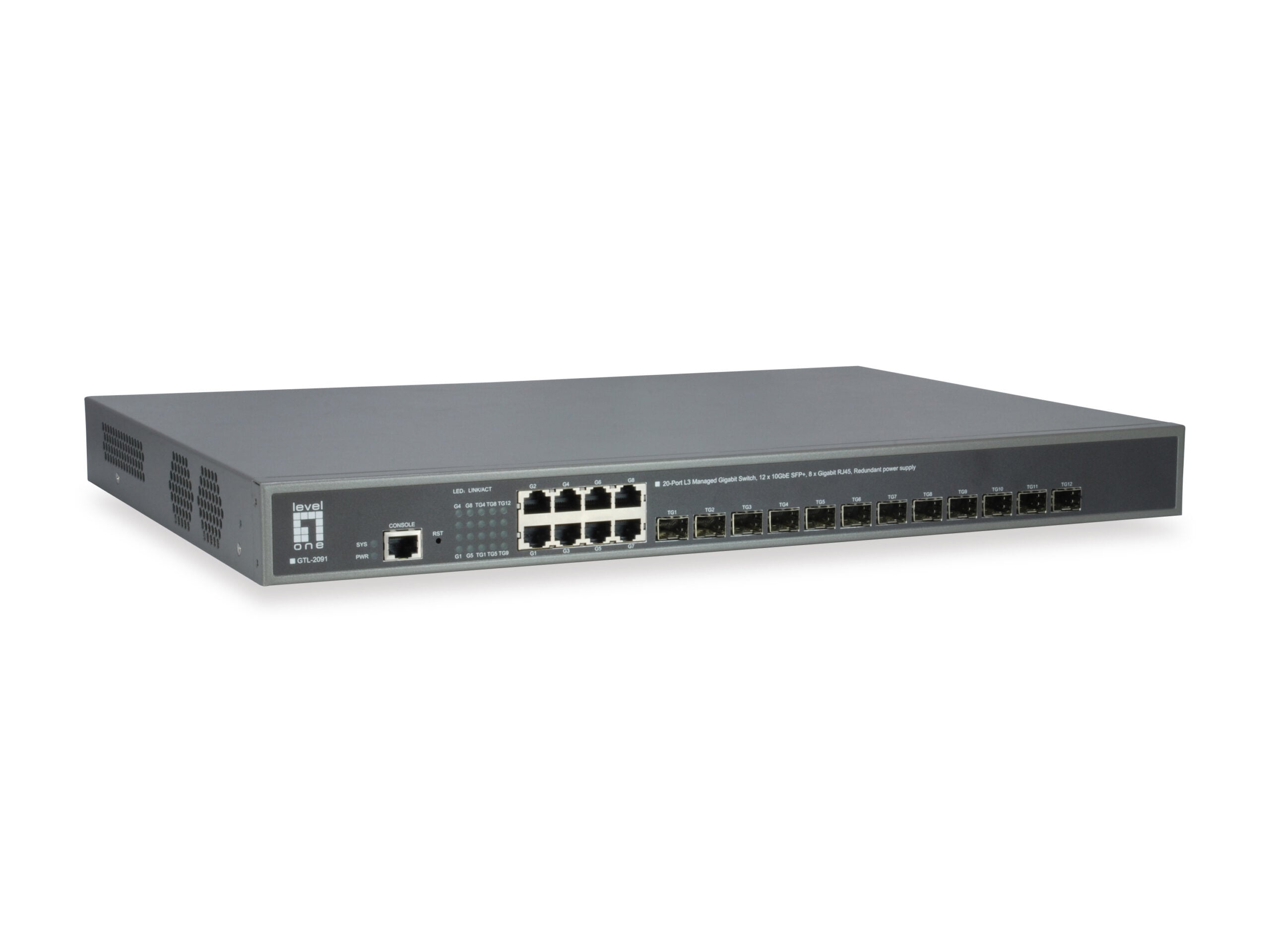LevelOne GTL-2091 Managed L3 Gigabit Ethernet (10/100/1000) Grijs - Afbeelding 8
