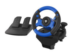 GENESIS Seaborg 350 Zwart, Blauw USB Stuurwiel + pedalen Nintendo Switch, PC, PlayStation 4, Playstation 3, Xbox 360, Xbox One, Xbox Series S, Xbox Series X