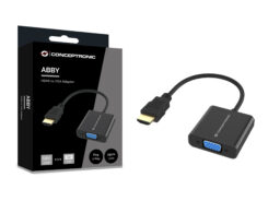 Conceptronic ABBY20B video kabel adapter 0,25 m HDMI Type A (Standaard) VGA (D-Sub) Zwart - Afbeelding 4