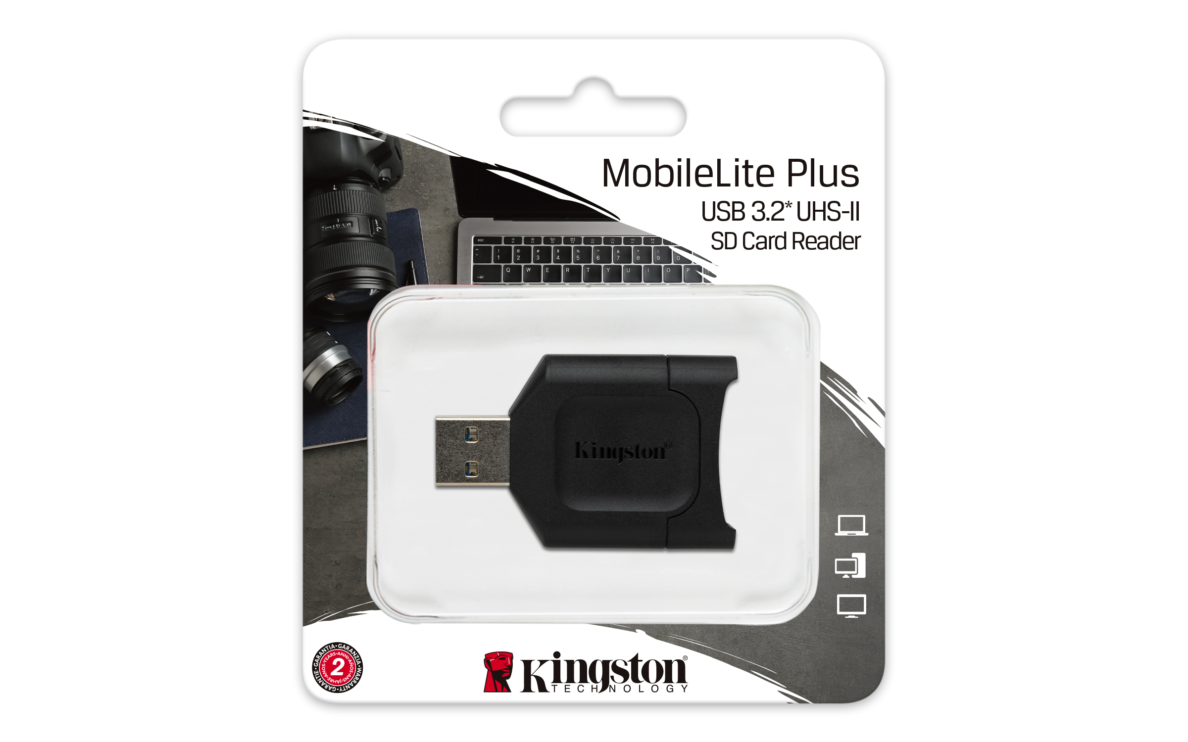 Kingston Technology MobileLite Plus geheugenkaartlezer USB 3.2 Gen 1 (3.1 Gen 1) Type-A Zwart - Afbeelding 4