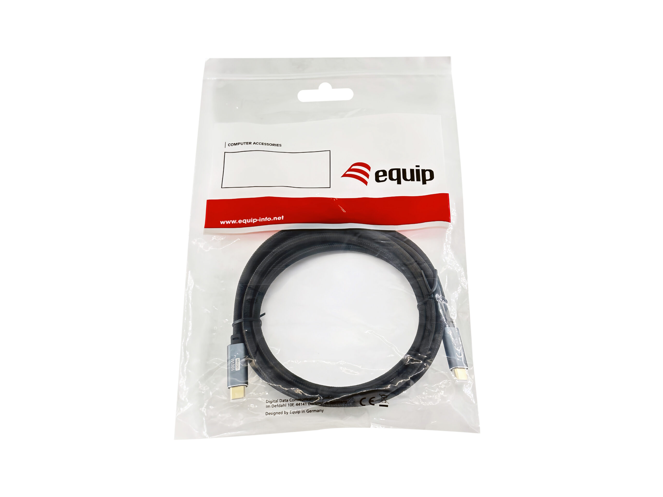 Equip 128357 USB 3.2 Gen 2 C naar C-kabel, M/M, 2,0 m, PD100W , 4K/60Hz, 10Gbps, Zwart - Afbeelding 6