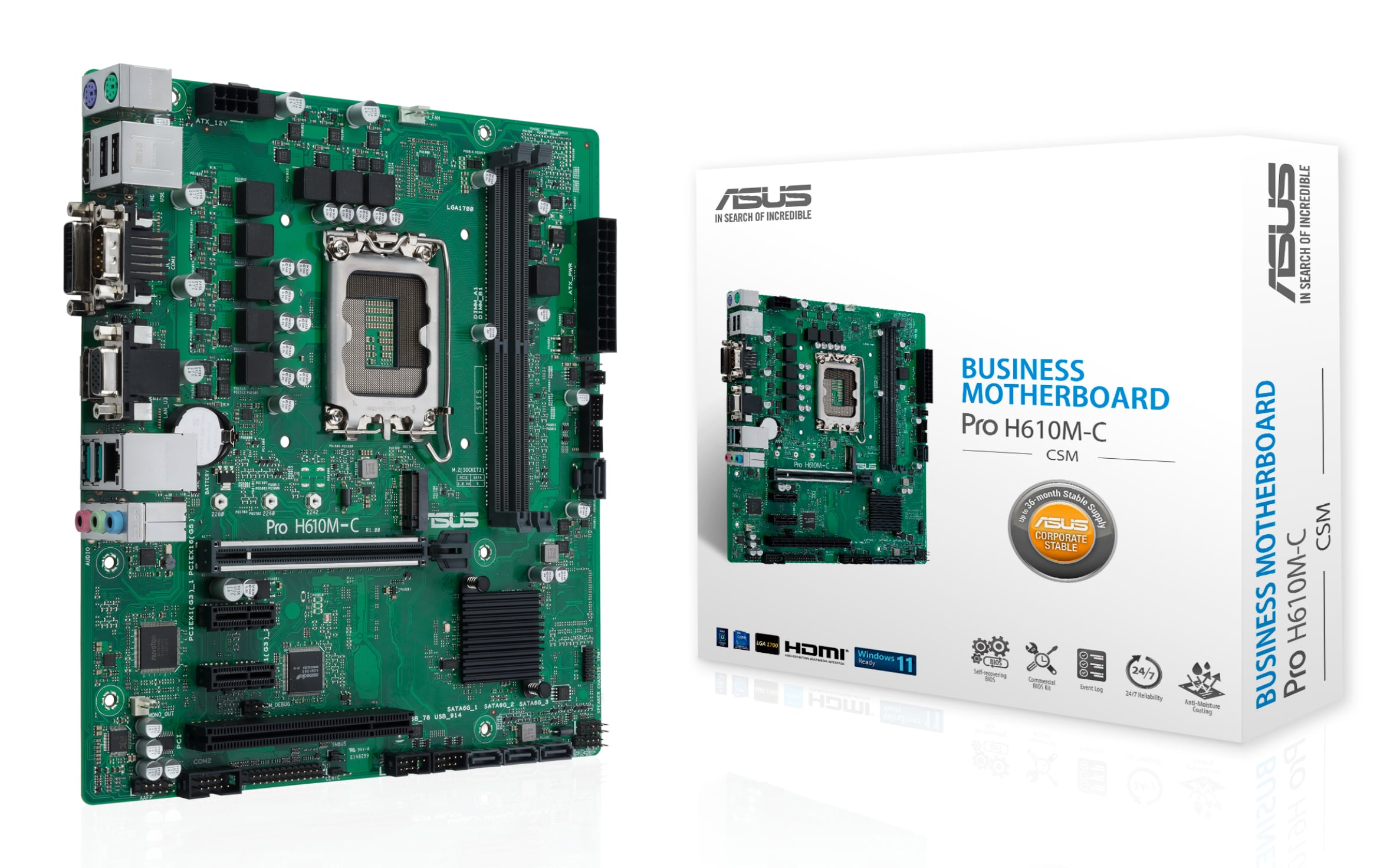 ASUS Pro H610M-C-CSM Intel H610 LGA 1700 micro ATX