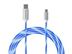 Oniverse ONICAB1-MICUSB2-WHT USB-kabel 2 m USB A Micro-USB B Blauw, Zilver