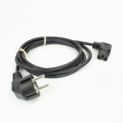 ACT Netsnoer CEE 7/7 male (haaks) - C15 (haaks rechts) IEC60320 zwart 1 m - Afbeelding 3