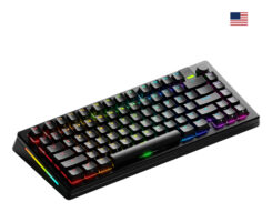 Glorious Gaming GMMK 3 PRO 75% Prebuilt toetsenbord Gamen USB + RF Wireless + Bluetooth QWERTY Amerikaans Engels Zwart