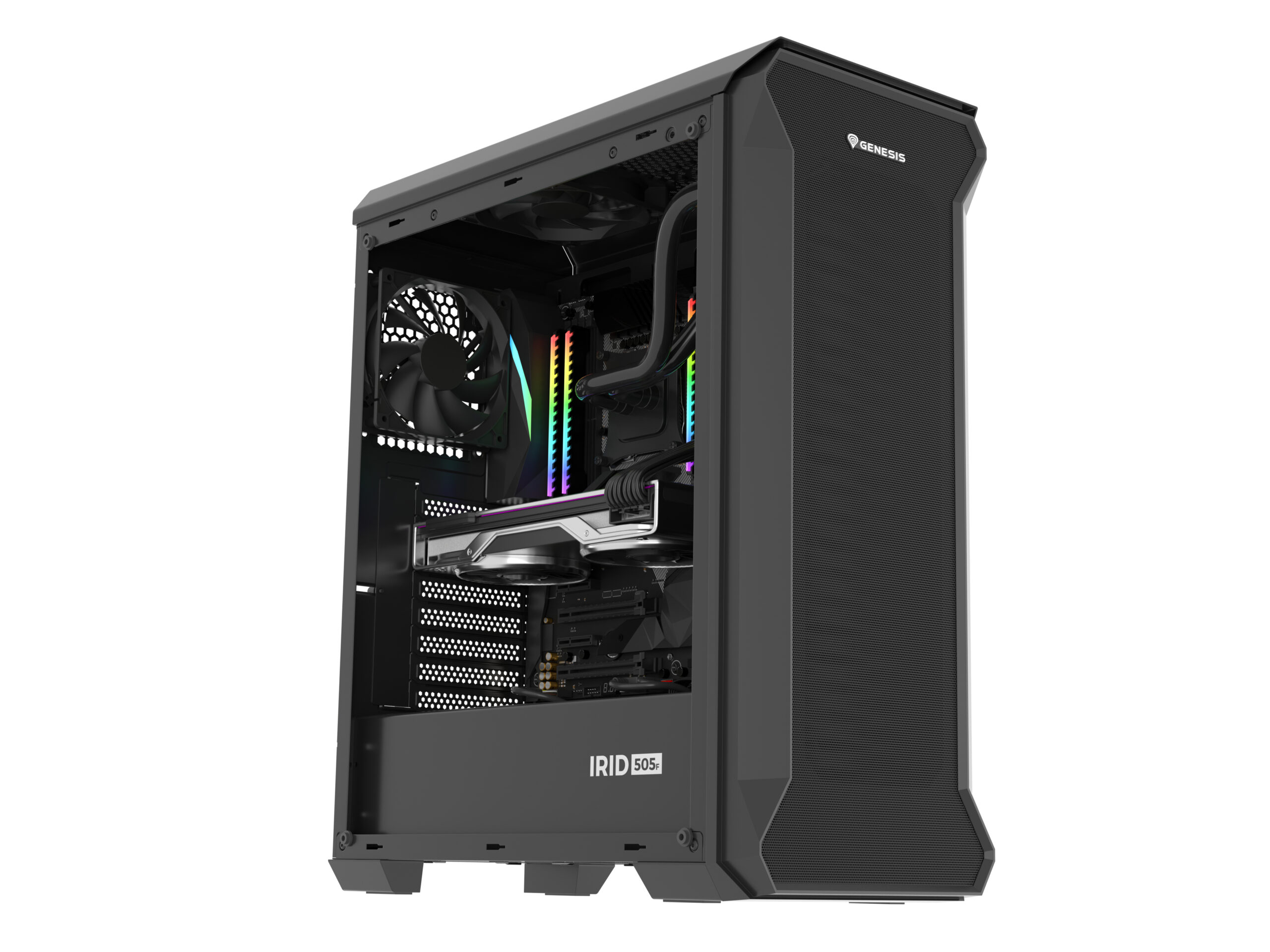 GENESIS Irid 505F Midi Tower Zwart - Afbeelding 9
