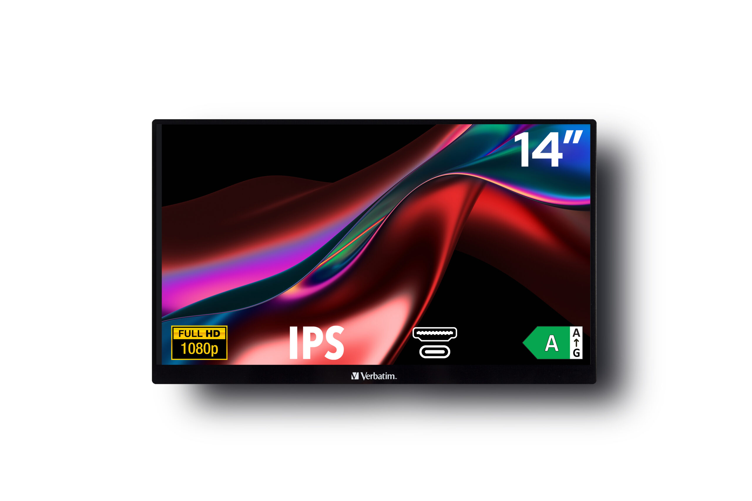 Verbatim 49590 computer monitor 35,6 cm (14") 1920 x 1080 Pixels Full HD LCD Zwart - Afbeelding 3