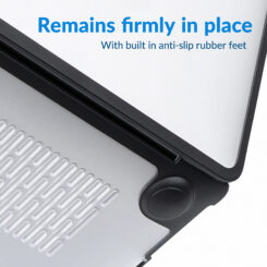 Mobilize Protection Cover for Apple MacBook Air 13inch (2018 - 2020) Transparent Black - Afbeelding 3