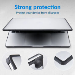 Mobilize Protection Cover for Apple MacBook Air 13inch (2018 - 2020) Transparent Black - Afbeelding 7