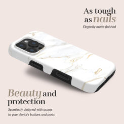 MIO White Marble Magsafe Compatible for iPhone 16