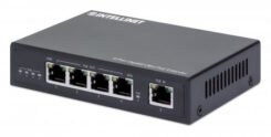 Intellinet 4-poorts Gigabit Ultra PoE-extender, verlengt PoE-bereik met 100 m, PoE-budget 90W, 4x PSE-poorten tot 30W, IEEE 802.3bt/at/af conform, metalen behuizing, geschikt voor netwerkuitbreiding, Power Over Ethernet, 3 jaar garantie - Afbeelding 2