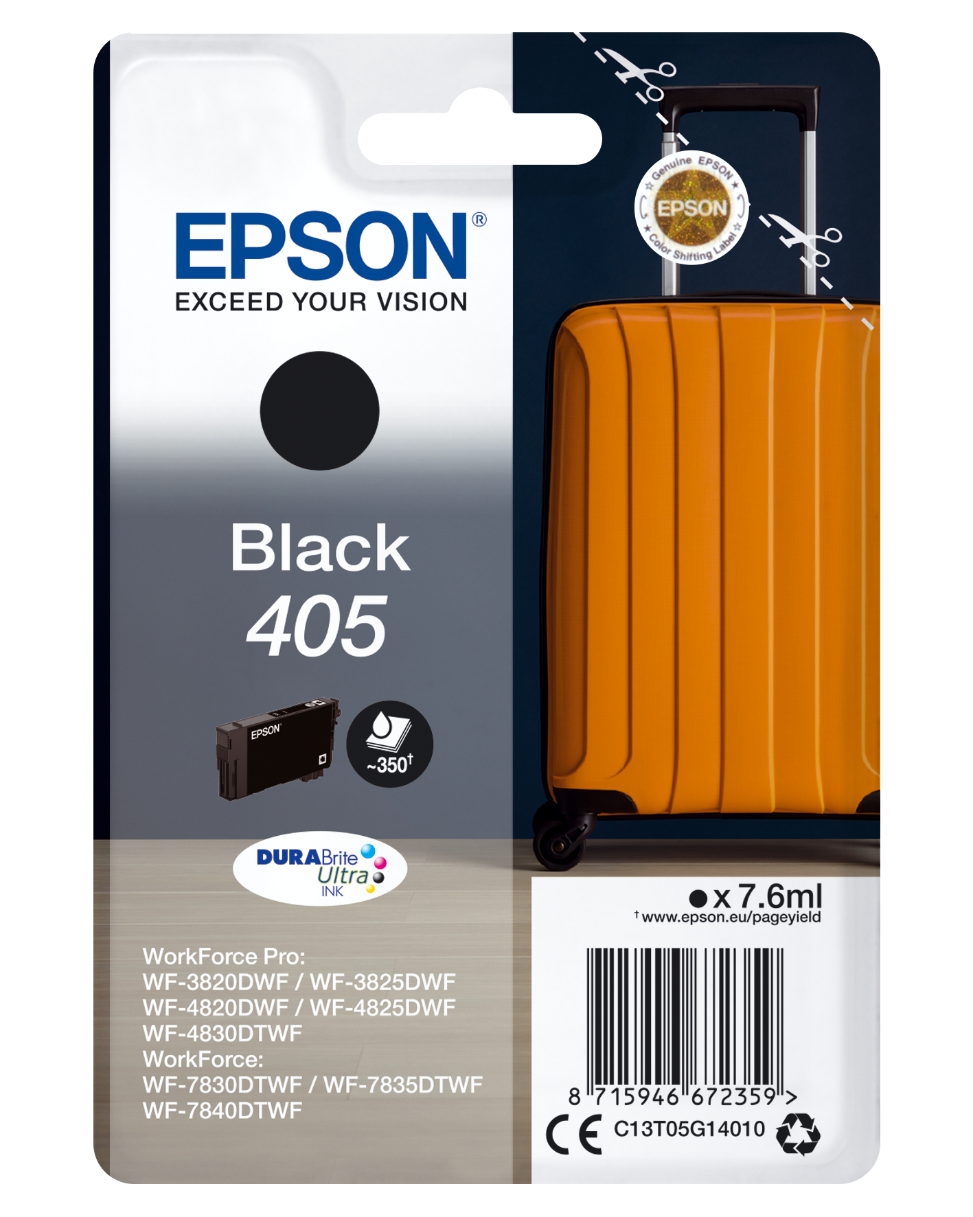 Epson Singlepack Black 405 DURABrite Ultra Ink - Afbeelding 2