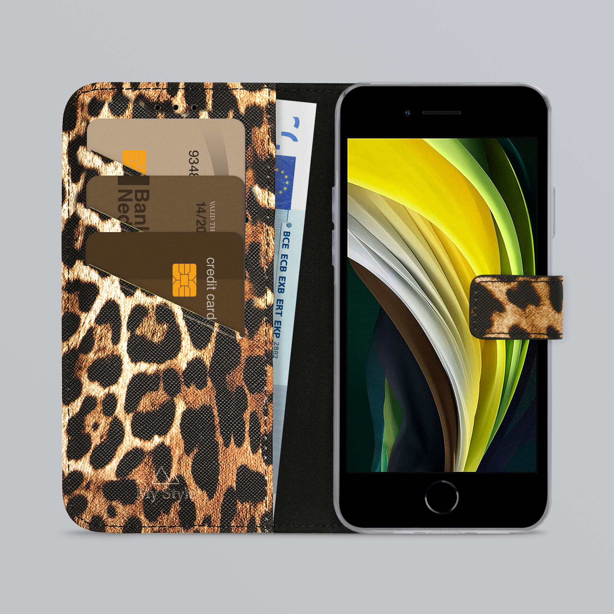 My Style Flex Wallet for Apple iPhone 6/6s/7/8/SE (2020/2022) Wild Leopard