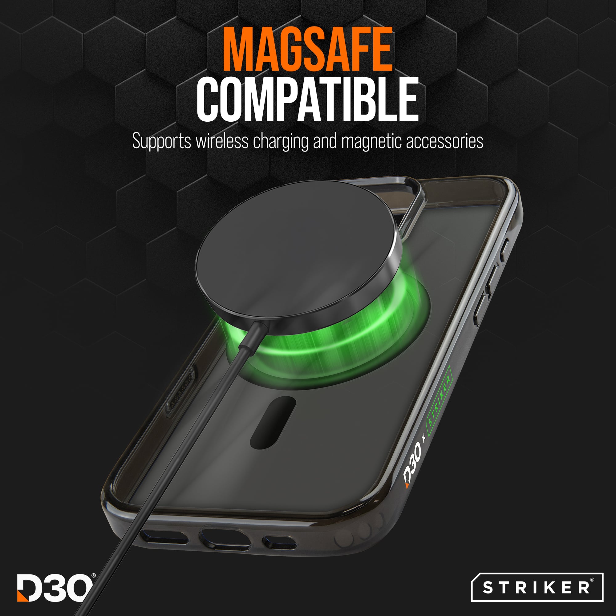 Striker X-Core - D3O Xtreme Impact Mag Case - Black - Apple iPhone 13/14/15