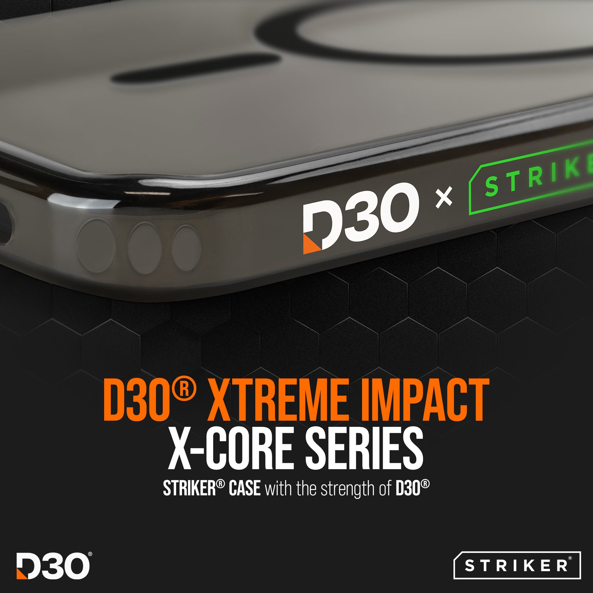 Striker X-Core - D3O Xtreme Impact Mag Case - Black - Apple iPhone 13/14/15 - Afbeelding 3