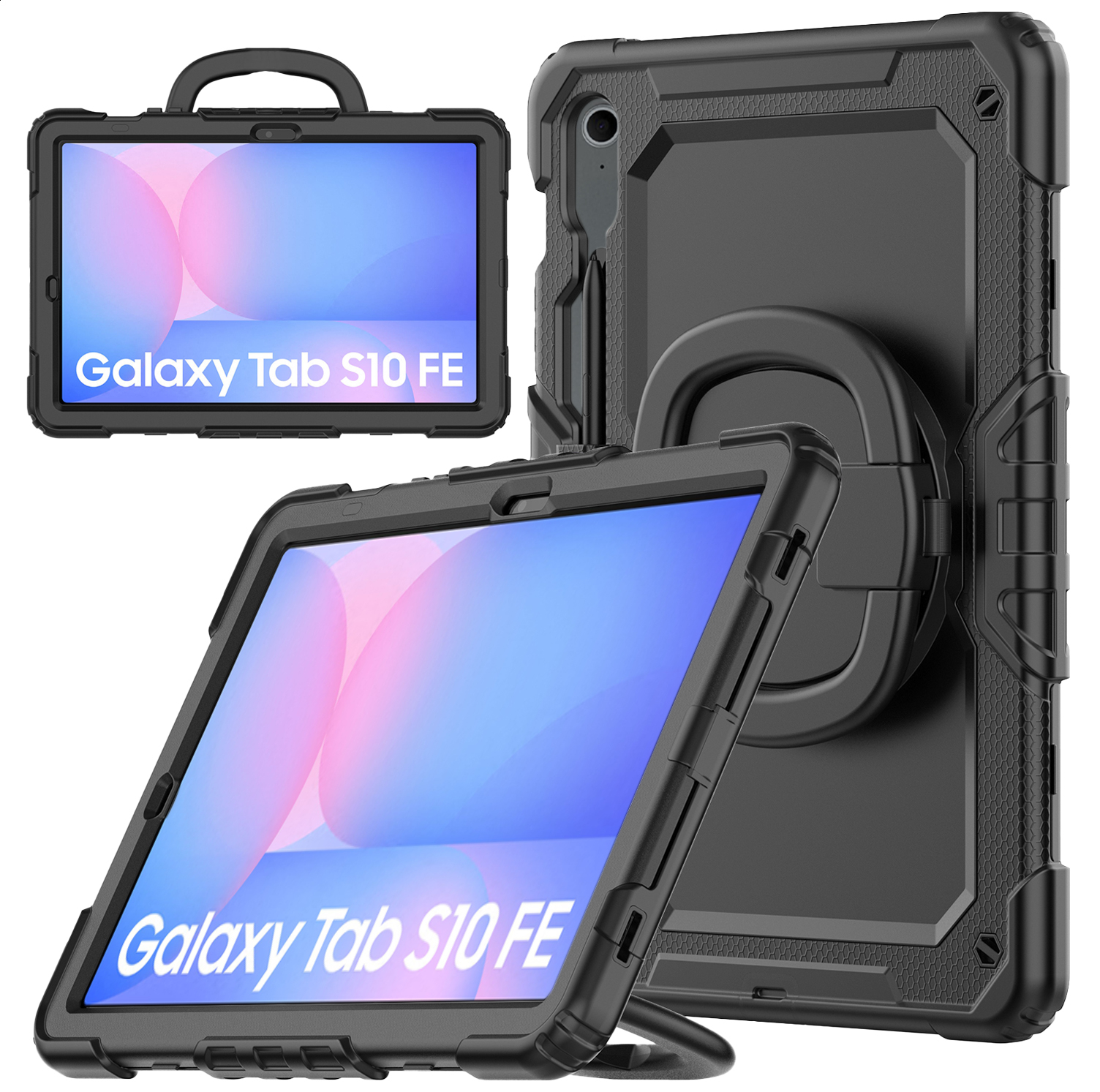 Mobilize Rotating Defender Case Stand Function for Samsung Galaxy Tab S10 FE 11/S10 Lite Black - Afbeelding 2