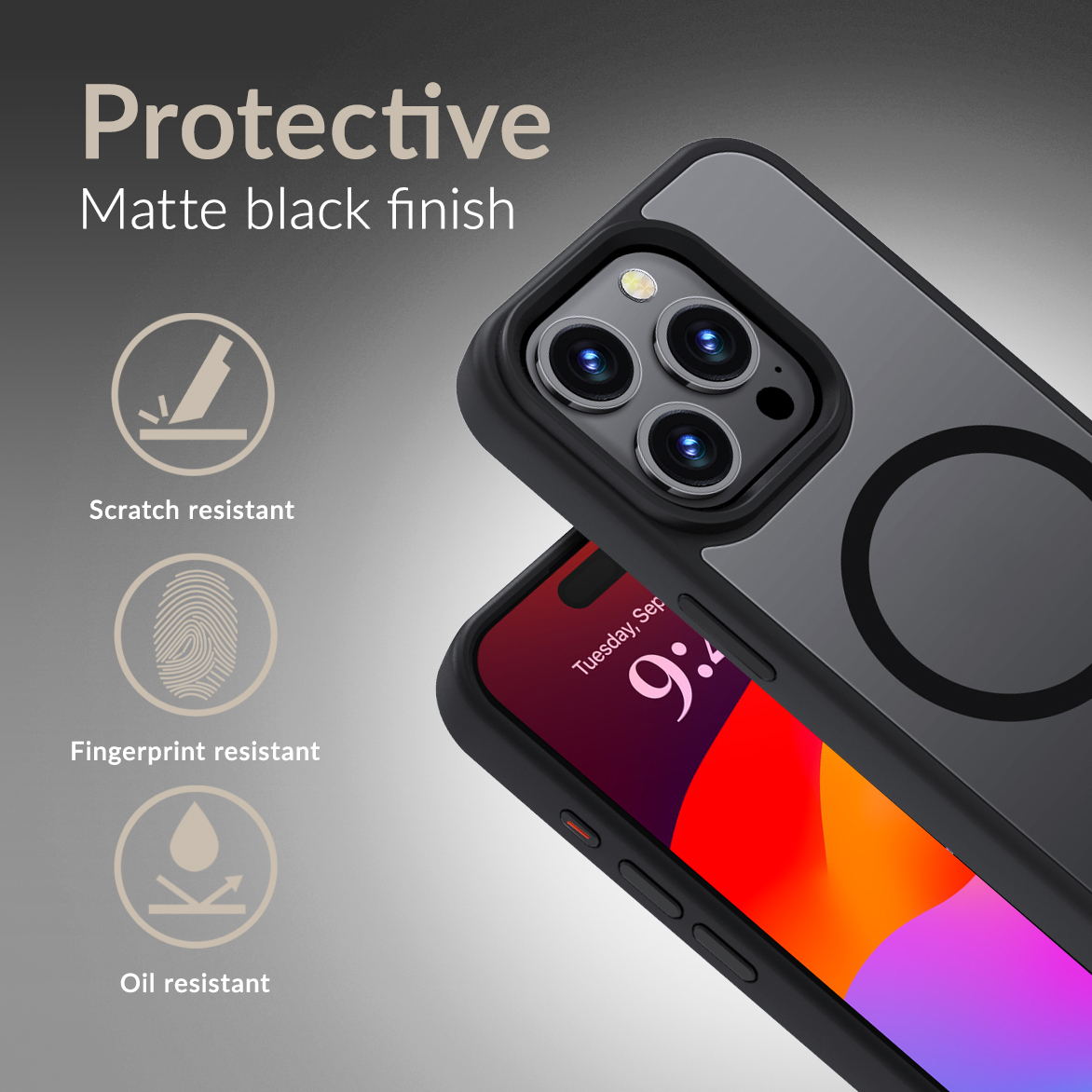 Mobilize MagSafe Compatible Hybrid Pro Case Apple iPhone 17 Pro Black