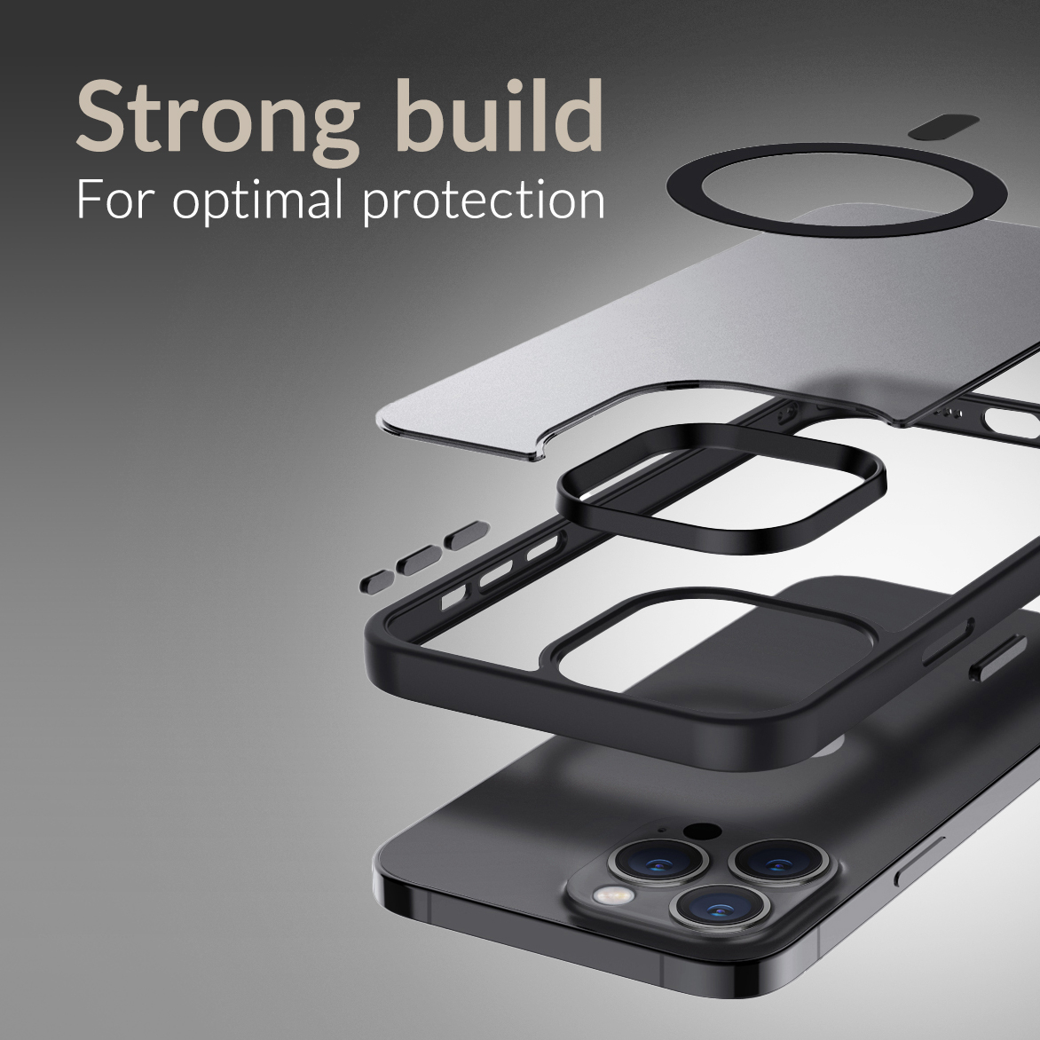 Mobilize MagSafe Compatible Hybrid Pro Case Apple iPhone 17 Pro Black - Afbeelding 2