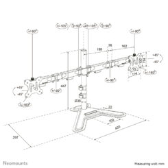Neomounts DS45-600BL2 Monitorstandaard voor twee schermen 10-32" - Afbeelding 17