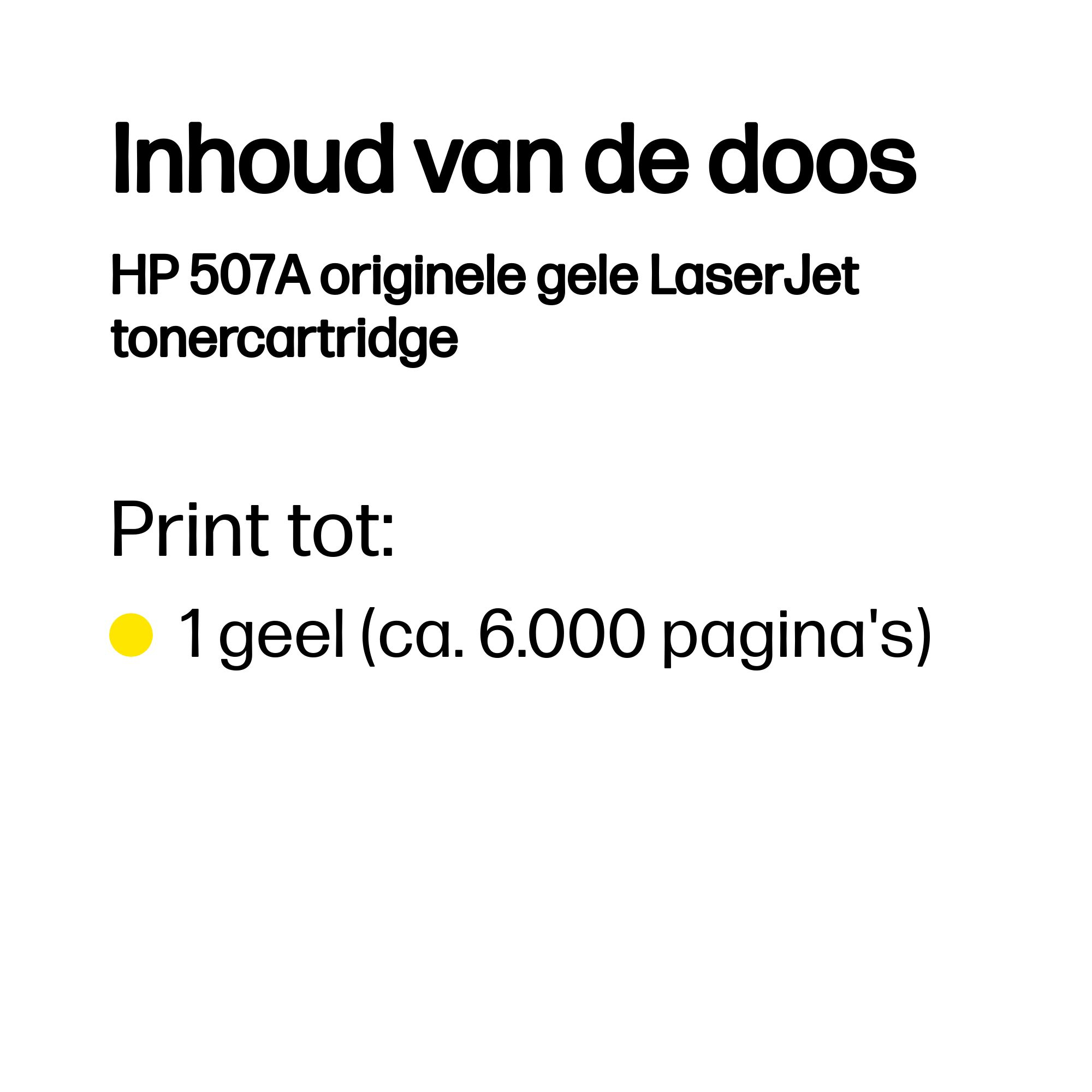 HP 507A originele gele LaserJet tonercartridge - Afbeelding 4