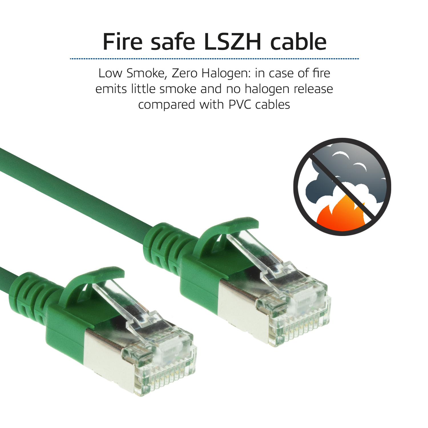 ACT Groene 1 meter LSZH U/FTP CAT6A datacenter slimline patchkabel snagless met RJ45 connectoren - Afbeelding 8