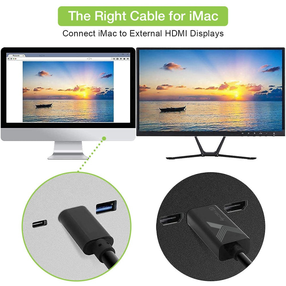 Techly IADAP USBC-HDMI2TY USB grafische adapter 3840 x 2160 Pixels Zwart - Afbeelding 4