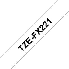 Brother TZE-FX221 labelprinter-tape Zwart op wit - Afbeelding 2