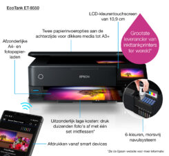 Epson EcoTank ET-8550 A3+ Wi-Fi-fotoprinter met inkttank - Afbeelding 37