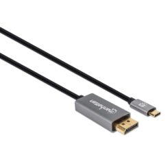 Manhattan USB-C naar DisplayPort 1.4 kabel, 8K@60Hz, 2 m, mannelijk naar mannelijk, niet bi-directioneel, zwart, 3 jaar garantie, equivalent aan CDP2DP146B - Afbeelding 3