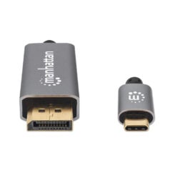Manhattan USB-C naar DisplayPort 1.4 kabel, 8K@60Hz, 2 m, mannelijk naar mannelijk, niet bi-directioneel, zwart, 3 jaar garantie, equivalent aan CDP2DP146B - Afbeelding 4