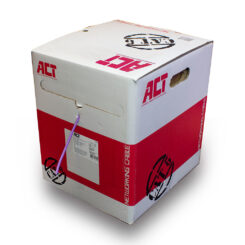 ACT Cat 6 U/UTP massieve installatiekabel zonder adersplitter, LSZH, CPR euroclass DCA, 24AWG, violet 305m - Afbeelding 5