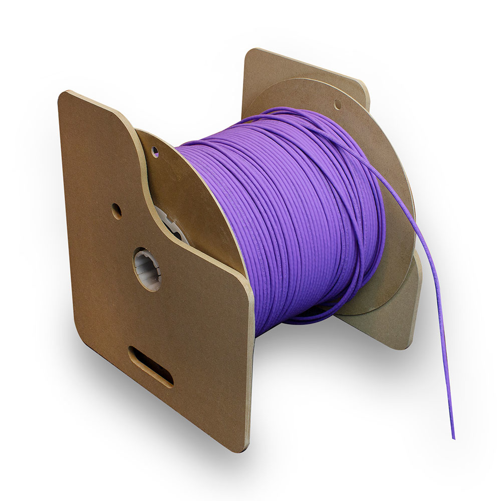 ACT Cat 6 U/UTP massieve installatiekabel zonder adersplitter, LSZH, CPR euroclass DCA, 24AWG, violet 305m - Afbeelding 4