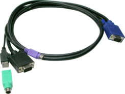 LevelOne ACC-3203 toetsenbord-video-muis (kvm) kabel Zwart 5 m - Afbeelding 2
