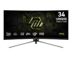 MSI MAG 345CQRF E20 computer monitor 86,4 cm (34") 3440 x 1440 Pixels UltraWide Dual Quad HD Zwart