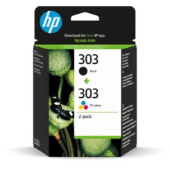 HP 303 originele zwarte/drie-kleuren inktcartridges, 2-pack - Afbeelding 2