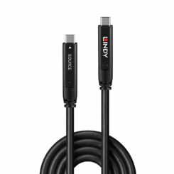 Lindy 43393 USB-kabel USB 3.2 Gen 1 (3.1 Gen 1) 8 m USB C 5 Gbit/s 60 W Zwart - Afbeelding 3