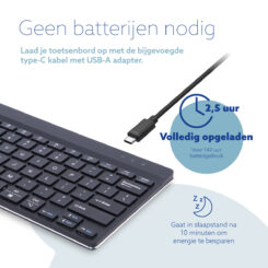 R-Go Tools Ergonomisch toetsenbord R-Go Compact Break, compact toetsenbord met pauzesoftware, QWERTY (US), Bluetooth, zwart - Afbeelding 12
