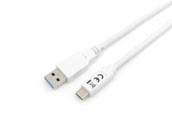 Equip 128364 USB 3.2 Gen 1 C naar A kabel, M/M, 2,0 m, 5Gbps, Wit - Afbeelding 2