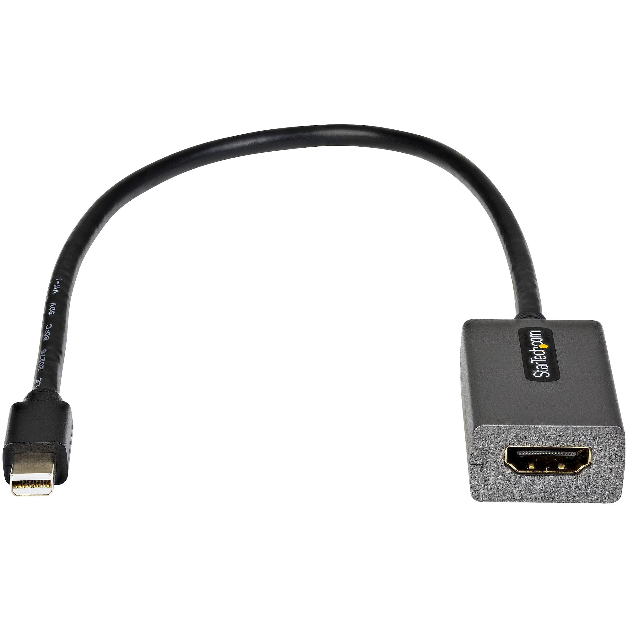 StarTech.com Mini DisplayPort naar HDMI Adapter, mDP naar HDMI Adapter Dongle, 1080p, mDP 1.2 naar HDMI Monitor/Scherm, Video Converter, 30cm Vaste Kabel, Verbeterde versie van MDP2HDMI - Afbeelding 3