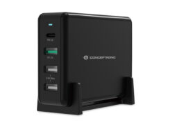 Conceptronic OZUL01B oplader voor mobiele apparatuur Universeel Zwart AC Snel opladen Binnen