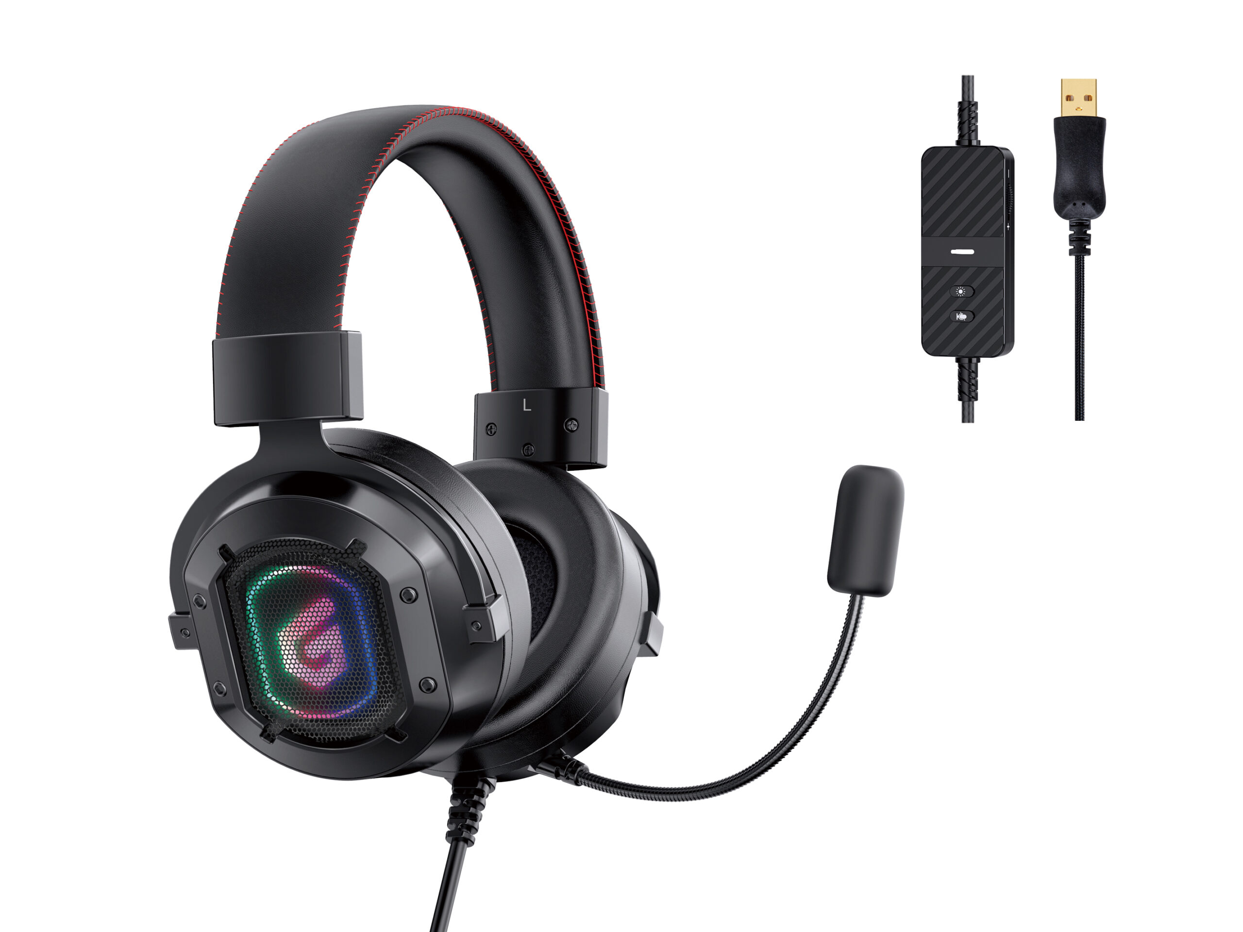 Conceptronic ATHAN02B hoofdtelefoon/headset Bedraad Hoofdband Gamen USB Type-A Zwart - Afbeelding 3