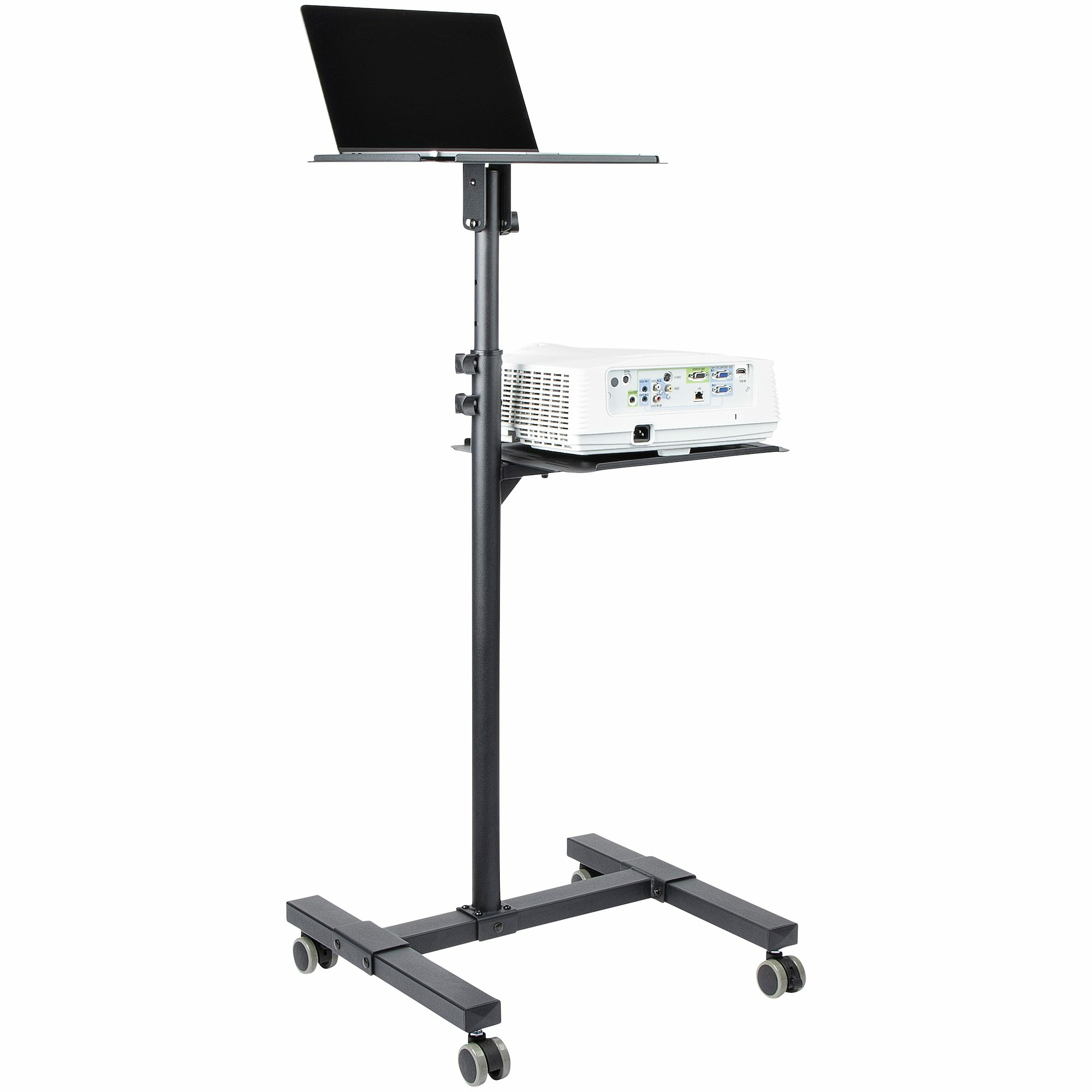 StarTech.com Beamertafel - Stevige Verrijdbare Laptop en Projectietafel (2x 10kg/schap) - Presentatiewagen/Computer Trolley/AV Projector Stand - In Hoogte Verstelbaar / Zwenkwielen met Rem - Afbeelding 5