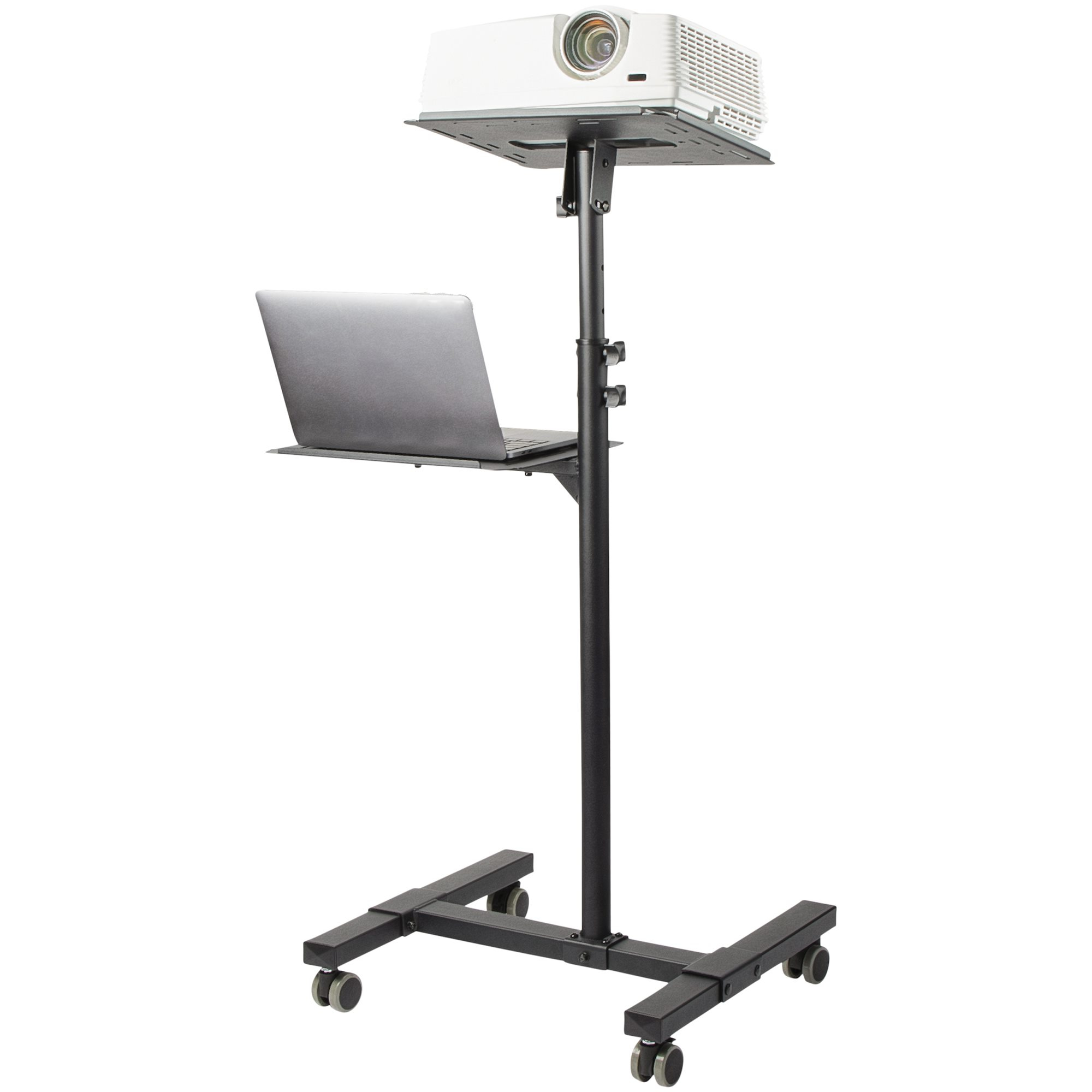 StarTech.com Beamertafel - Stevige Verrijdbare Laptop en Projectietafel (2x 10kg/schap) - Presentatiewagen/Computer Trolley/AV Projector Stand - In Hoogte Verstelbaar / Zwenkwielen met Rem - Afbeelding 3